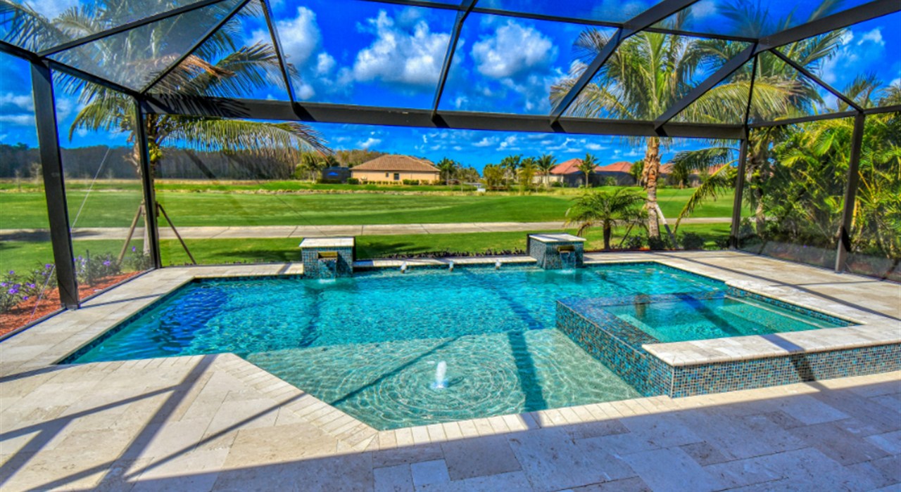A custom pool cage built long-term to make a lanai screen enclosure last in Florida